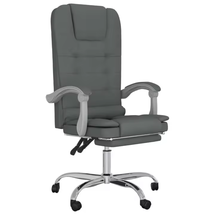 VidaXL Silla de oficina Roca reclinable con altura ajustable 112,5-122x63x56 cm - 1