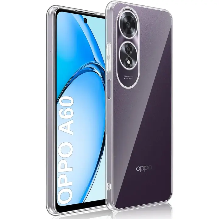 Funda Oppo A60 (4G) Carcasa Gel TPU Silicona Transparente GTR + Protector Pantalla Cristal Templado Movilear - 1