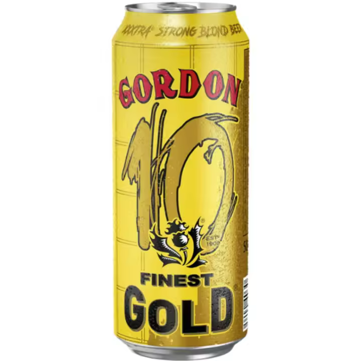 6 uds x Gordon Finest Gold Lata 50Cl cerveza belga rubia tipo lager fuerte - 1