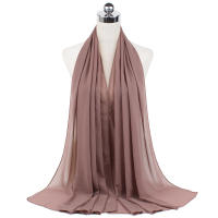 Nueva Elegante Bufanda De Mujer 2023 Modesta En Chiffón Sólido Tamaño Grande Abrazadora Para Cabeza Y Cuello Protección Solar Estilo Fashion - details 36