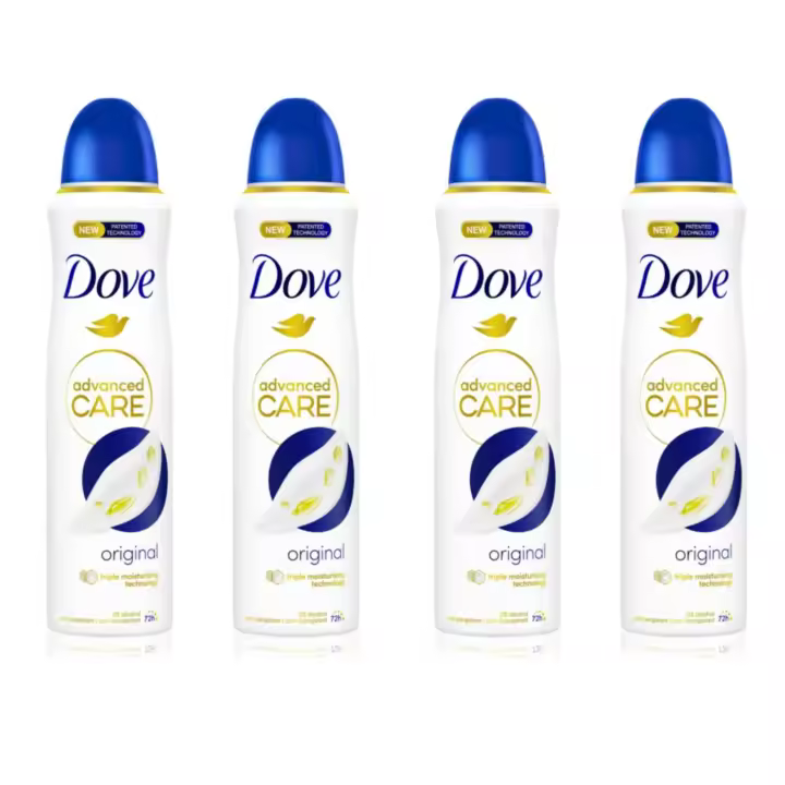 Dove Advanced Care - Desodorante Spray  72h Original 4x150ml - 1