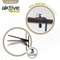 Mesa Plegable para Balcón con Estructura de Acero y Tablero de MDF 60 x 42 CM – Mesa Abatible y Ajustable en 3 Posiciones para Barandillas de Terraza o Balcón – Soporta Hasta 20 KG, Fácil de Montar y Limpiar, Ahorra Espacio, Ideal para Uso Individual, Mul - details 5