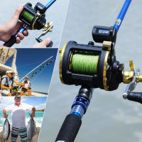 Carrete De Pesca Sougayilang Con Contador De Línea Reloj De Manivela Para Salmón Y Atún 4.1:1/6+1BB Máximo Arrastre 25Kg Pesca En Oceano Y Río - details 10
