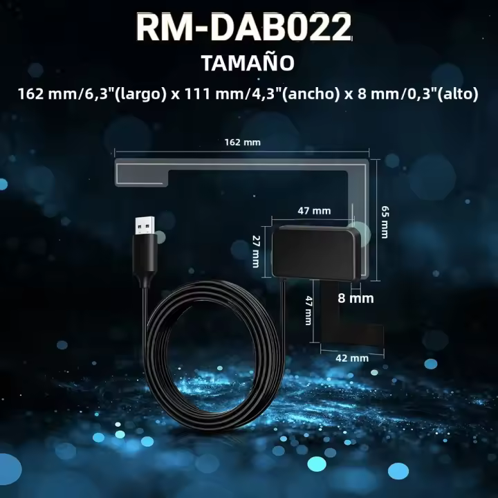 Radio De Coche Con Antena Aerial DAB/DAB+ Montaje En Ventosa De Parabrisas Receptor De Señal USB Para Europeo - 1
