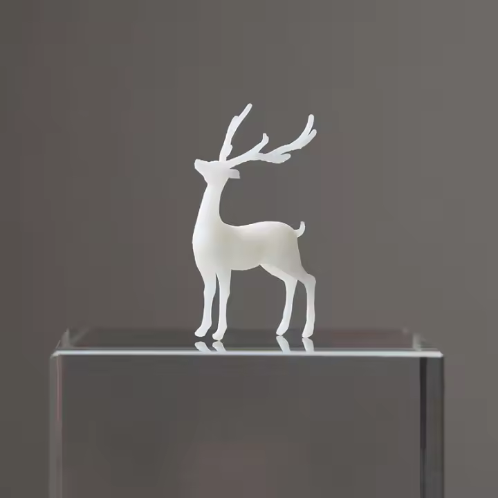 Modelo De Resina Pequeño Ciervo JCD Miniatura Escena Lámpara De Mesa Para Manualidades Joyería Hecho De Resina Animal - 1