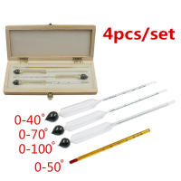 Kit de prueba de medidor de Alcohol, hidrómetro, tabla de conversión de termómetro, 0-100 ° - details 2