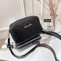 Bolso De Hombro Para Mujer En PU De Lujo Con Bordado De Lingge Negro Bolso Bandolera Pequeño Bolsa De Almacenamiento Moda - details 2
