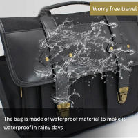 Bolsa Lateral De Motocicleta Negra Y Marrón Gran Capacidad Para Hombres Bolsa De Hombro Y Briefcase Motocross Material De Cuero Y Lona - details 9
