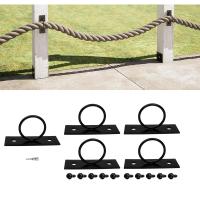 5 Piezas Soportes Para Cordones Decorativos De Acero Inoxidable 304 2" Fácil Instalación Para Escaleras Paredes Y Jardines - details 0