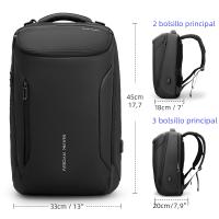 -mochila para para portátil de de 17 pulgadas hombre, mochila espaciosa viaje, COMPACTO, P - details 1