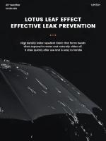 Paraguas Plegable Automático De 12 Rayones Negro Resistente Al UV Con Cuerda Fuerte Y Duradera Tres Plegables Para Protección Contra El Sol Y Lluvia - details 4