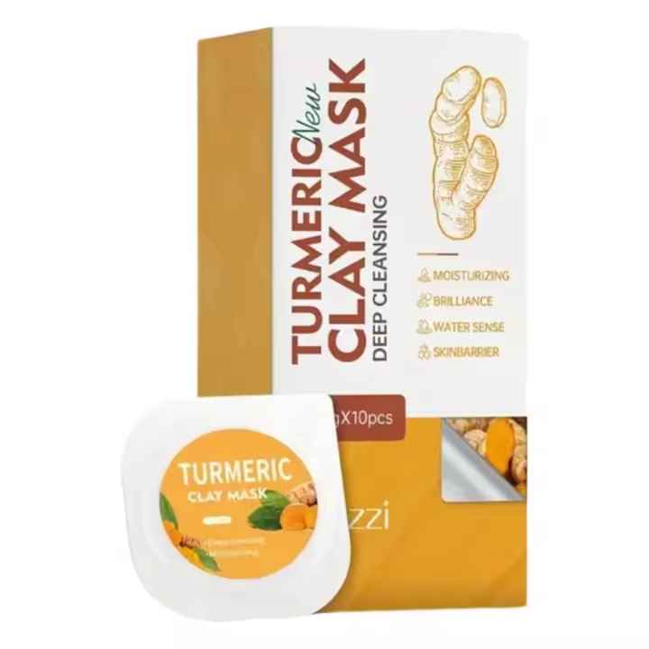 Everlyx - Pack de 2 Mascarillas Faciales de Arcilla y Cúrcuma - Limpieza Profunda e Hidratación - 5g (2 Aplicaciones) - 1
