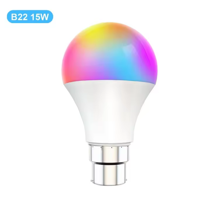 Bombilla Inteligente Tuya WiFi E27 B22 Dimmable RGBCW 15W LED 100-240V Control Por App Smart Life Compatible Con Alexa Y Google Home Para Sala De Estar - 1