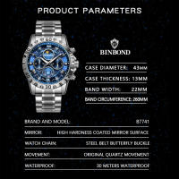 Reloj De Hombre Impermeable Con Cronógrafo Y Dial 3D De Estrella Galáctica Luminosa De Acero Inoxidable Para Regalo De Cumpleaños - details 4