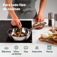 Juego de Sartenes de Acero Inoxidable 20 cm, 26 cm, 28 cm WECOOK | Inox 18/10 | full inducción, Gas,  electricidad, vitro-cerámica | Apto para hornos y Lavavajilla - details 0