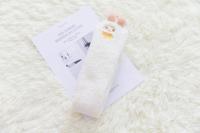Medias Altas De Invierno Para Mujer Con Estampado De Animales De Dibujos Animados Terciopelo Coral De Felpa Grueso Medias Altas a La Rodilla Con Rayas - details 17