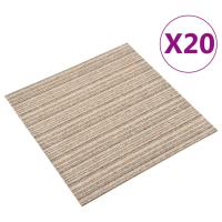 vidaXL 20x Baldosas de Suelo de Moqueta 5m² Rayada Lamasejo Color Beige,  Beige claro,  Antracita y mas - details 5