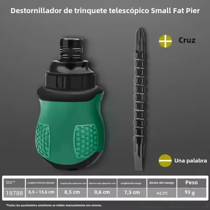 Juego De Destornilladores Y Destornilladores De Rosca 13 En 1 Con Mango Corto Telescopio Doble Propósito Acero Cromo Vanadio Herramientas De Reparación - 1