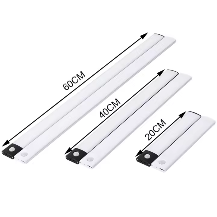 Lámpara LED Recargable Por USB Con Sensor De Movimiento Tres Colores En Uno Para Iluminación Interior De Armarios Y Cocinas 10/20/30/40/50cm - 1