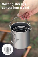 Tiartisan Taza De Café De Titanio Plegable 750ml Con Tapa Para Camping Y Senderismo Ultraligera Portátil Con Bolsa De Malla - details 2