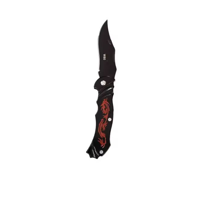 Cuchilla de bolsillo plegable. NAVAJA Plegables para supervivencia o caza, Navajas con hojas de Acero Inoxidable negro, Cutter, Navaja multiusos para Acampar, Picnic. - 1