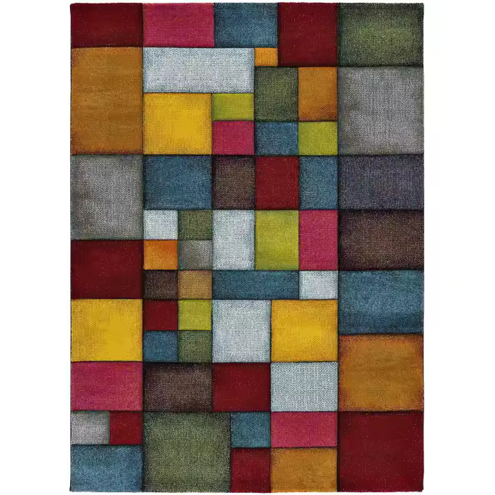 ATTICGO Alfombra de Interior Estilo Geométrico en Multicolor - Harlequin 40006 | 60X120, 120X170, 140X200, 160X230 cm - 1