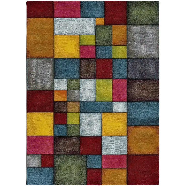 ATTICGO Alfombra de Interior Estilo Geométrico en Multicolor - Harlequin 40006 | 60X120, 120X170, 140X200, 160X230 cm - 1