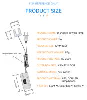 Lámpara De Iluminación Industrial LED Para Máquina De Costura Luz Magnética De Alta Brillo Para Trabajos En Mesa Y Perforadoras Con Enchufe EU/US - details 0