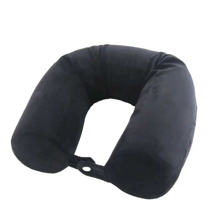 Almohada De Viaje En Forma De U De Espuma Memory Para Proteger La Columna Cervical Ligera Plegable De Reacción Lenta Fáciles De Llevar - 1