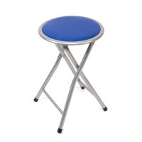 THE SECRET HOME - Taburete Plegable de Metal - Pack 1 y 2 - Acolchado - Ideal Cocina - details 0