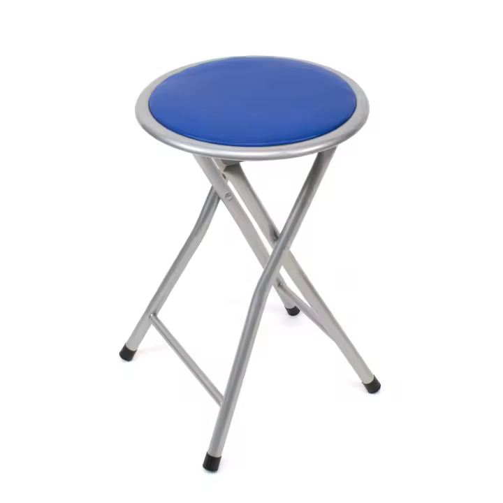 THE SECRET HOME - Taburete Plegable de Metal - Pack 1 y 2 - Acolchado - Ideal Cocina - 1