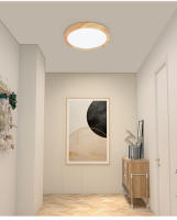 Lámpara De Techo LED Moderna Con Patrón De Madera Dorado Tres Colores Para Iluminación Doméstica Cocina Dormitorio Baño - details 1