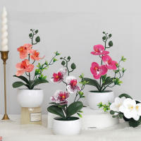 Orquídea Simulada De Mariposa En Maceta Flor Artificial Para Decoración Interior Exterior Oficina Hogar Bodas Estilo Bonsái - details 5
