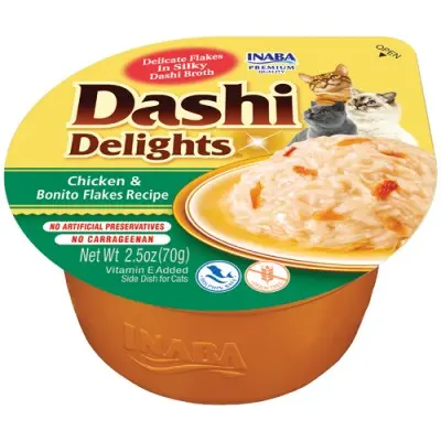 Inaba Inaba churu Dashi Delights Pollo con copos de Bonito - Complemento alimentario para gatos - 1