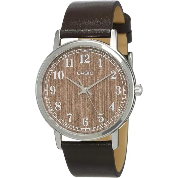 reloj clásico hombre Casio Enticer MTP-E145L-5B2 40mm correa de cuero - 1