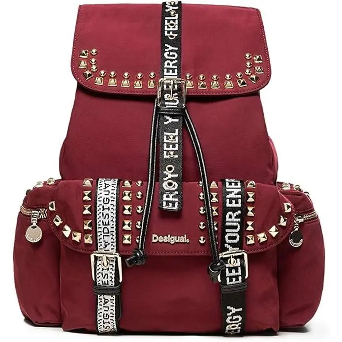 DESIGUAL - Mochila Mujer Back Bright Rock Tribeca Burdeos 19WAKA22 Granate Mujer 23L - 1