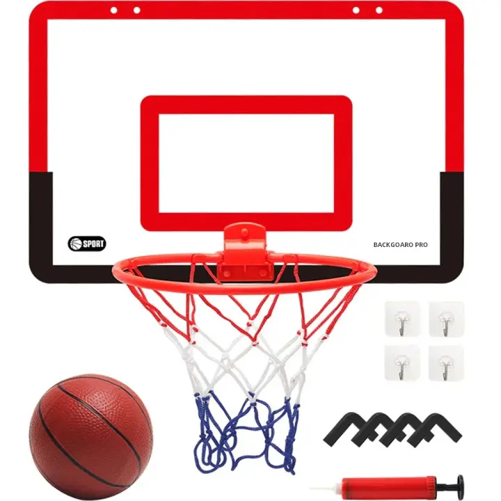 Juego De Baloncesto Infantil En Interiores Con Marco De Pared Y Cuadrilátero Elevable Mini Estándar De Bola Colgante Para Ejercicio Familiar - 1