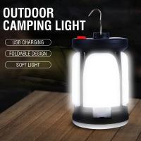 Lámpara De Camping LED Con Hojas Iluminación Exterior Emergencia Solar Recargable USB Para Acampar Pesca Viajes - details 0