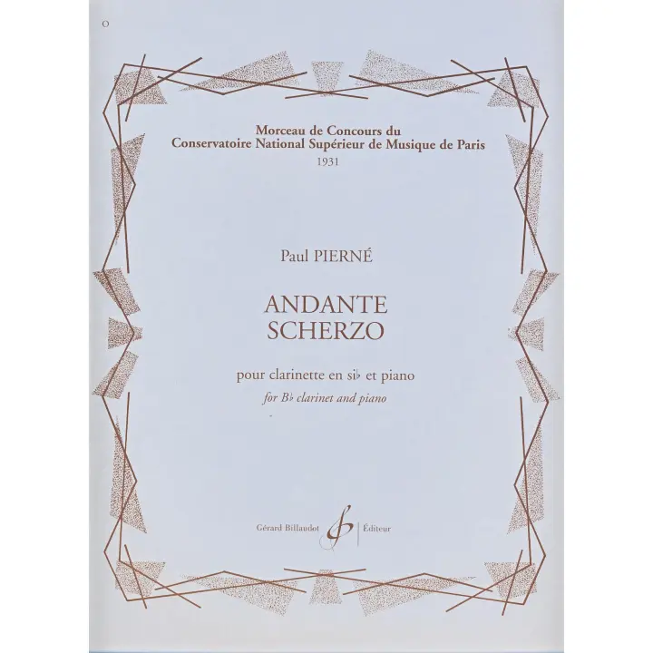 PIERNE P.-Andante et Scherzo para Clarinete y Piano - 1