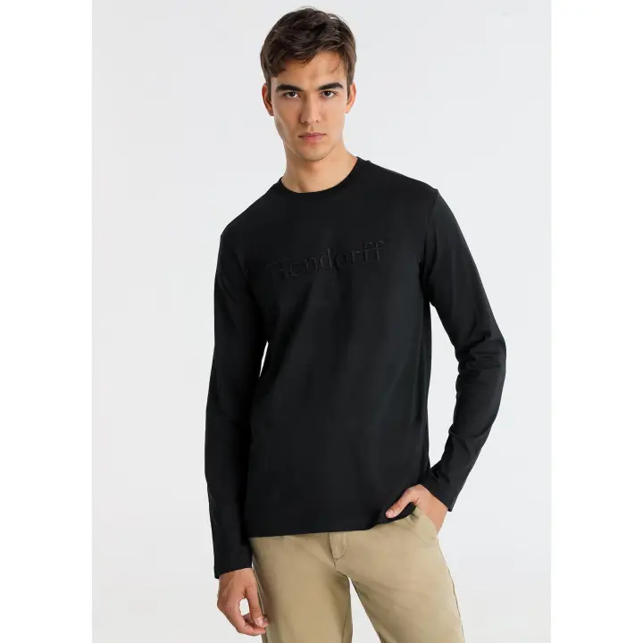 BENDORFF - Camiseta de manga larga con logo bordado en relieve - 1