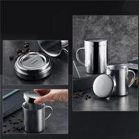 Taza De Café De Acero Inoxidable Con Doble Capa Y Tapa Tumbler Portátil Para Viaje Copa De Leche Y Té Para La Oficina - details 4