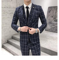 Nueva Moda Traje Tres Piezas Para Hombre Estilo Delgado Casual + Negocios Chaqueta + Pantalones Material Poliéster Adecuado Para Bodas Cuatro Estaciones - details 7
