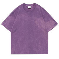 Camiseta Retro Punk 100% Algodón 230g Hombres Mujeres Vintage Manga Corta Hip Hop Suéteres Sueltos Color Sólido Casual Verano - details 13