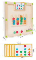 Juego Educativo De Madera Con Laberinto Magnético De Colores Y Formas Para Niños Mayores De 3 Años Herramienta Para El Desarrollo De Los Habilidades Motoras Finas - details 9