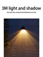 Lámpara De Pared Solar LED Exterior IP65 Impermeable Con Sensor De Luz Para Jardín Patio Balcón Decoración De Valla Moderno - details 3