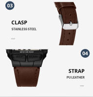 Reloj Deportivo Para Hombre SYNOKE Con Pantalla Grande LED Luminosa Resistente Al Agua Y Al Choque Estilo Retro Moda Malla De Cuero Material Del Cuerpo Plástico - details 11
