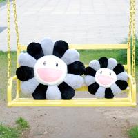 Cojín De Almohada De Peluche Creativo Con Girasol Sonriente Y Arcoíris Decoración Para Oficina Cojín De Espalda De Poliéster/Celulosa Tamaño Approx 40x40x10cm - details 7