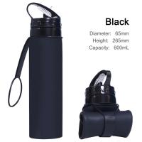 Botella Deportiva De Silicona Plegable Y Desmontable 600ml Portátil Y Ligera Con Tubos De Absorción Accesorios Para Exteriores Reutilizable - details 9