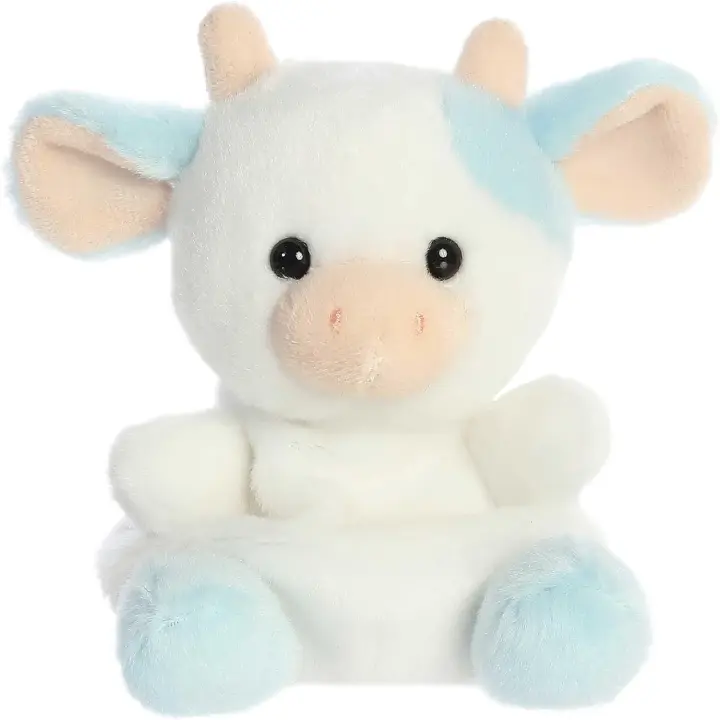 Plush de Vaca Azul y Blanca-Diversión coleccionable - Azul 7,8 pulgadas - 1