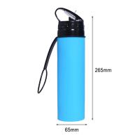 Botella Deportiva De Silicona Plegable Y Desmontable 600ml Portátil Y Ligera Con Tubos De Absorción Accesorios Para Exteriores Reutilizable - details 7